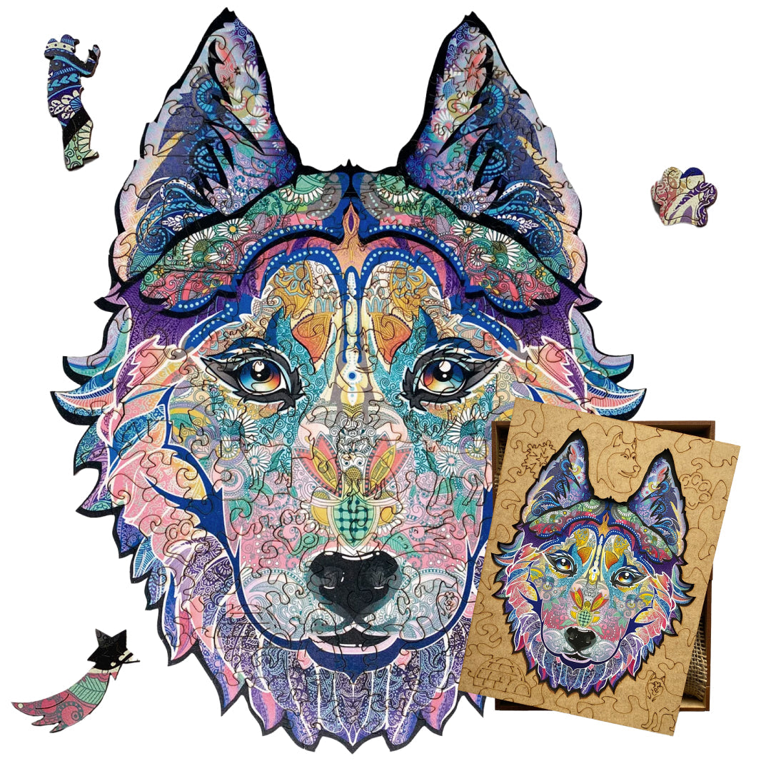 Wooden Jigsaw Puzzle Husky (B2B)
