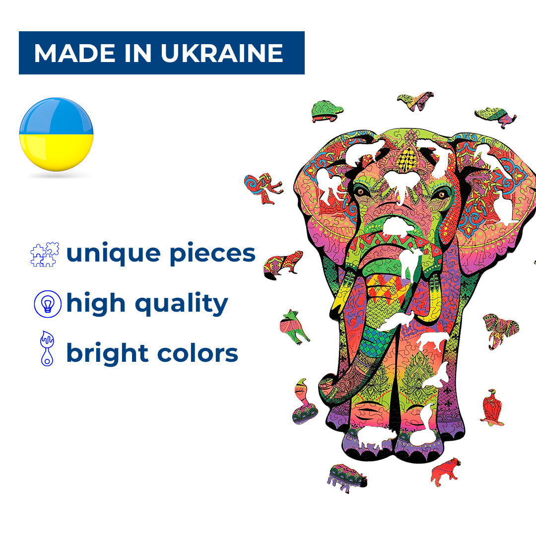 Wooden Jigsaw Puzzle Elephant (B2B)