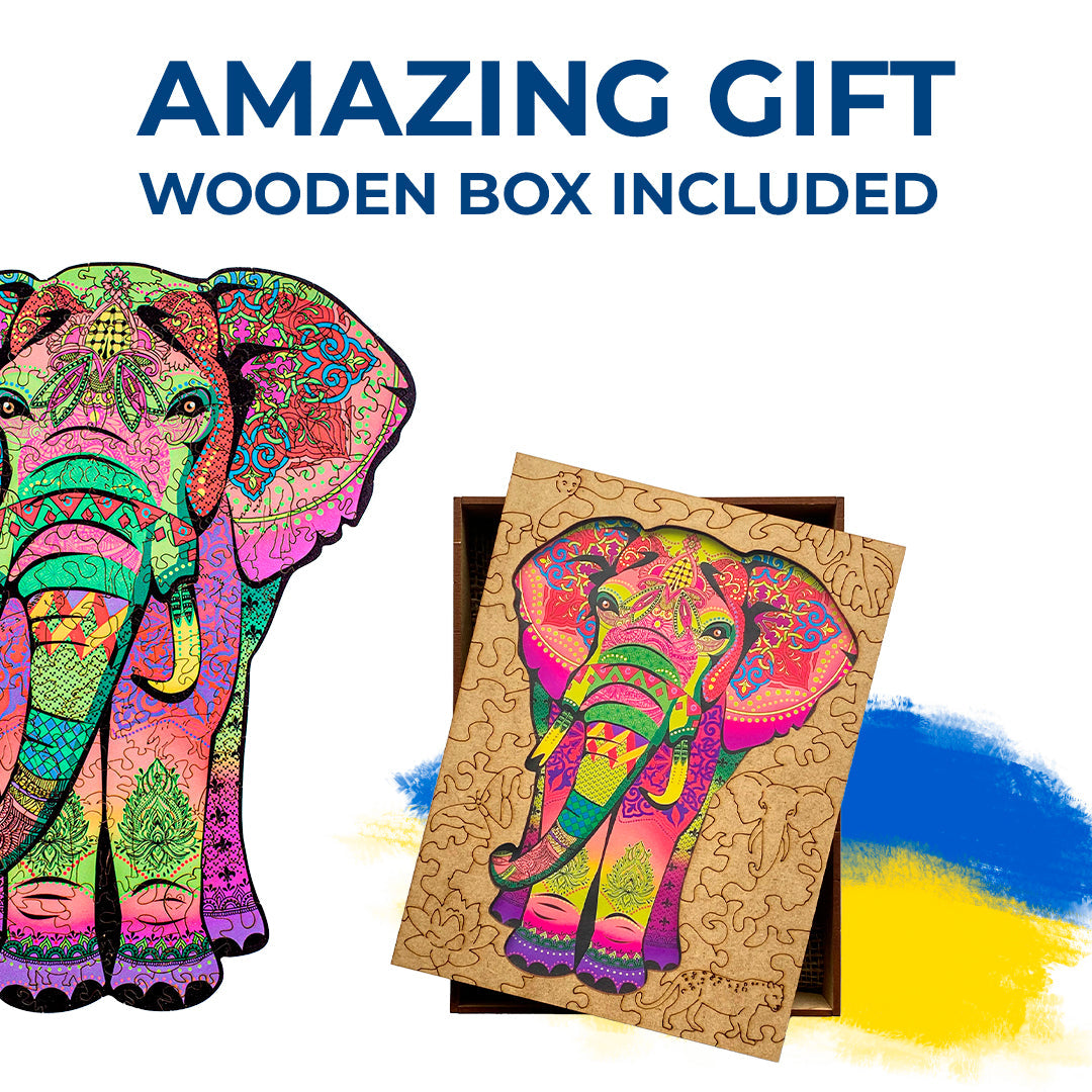 Wooden Jigsaw Puzzle Elephant (B2B)