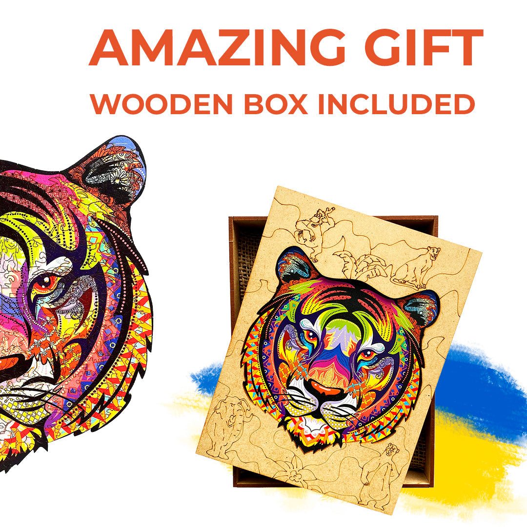 Wooden Jigsaw Puzzle Tiger (B2B)
