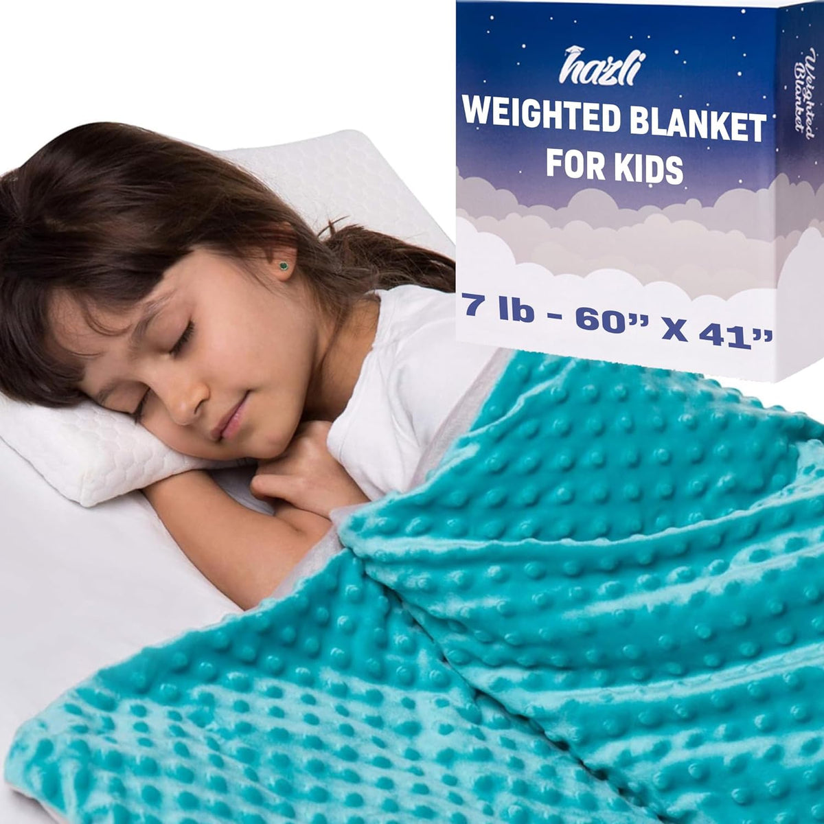 10 Lbs 48'' x 72'' Weighted Blanket for Kids with Removable Cover