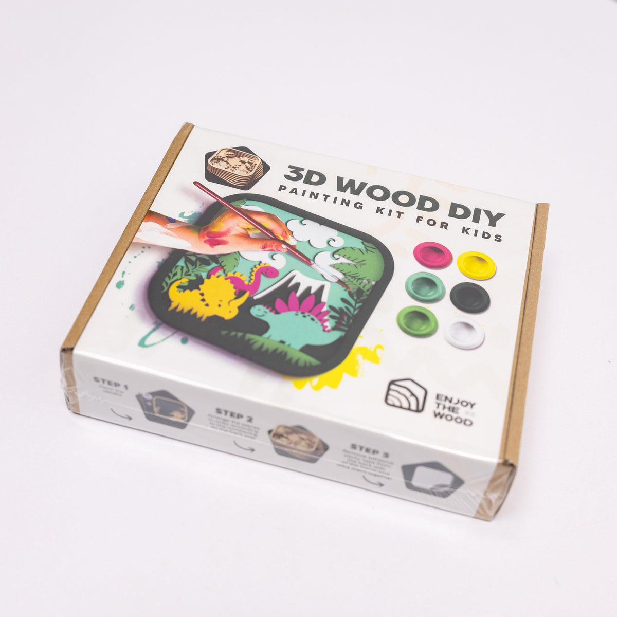 Wooden 3D DIY Painting Kit Dinosaur (B2B)