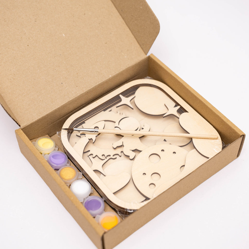 Wooden 3D DIY Painting Kit Space (B2B)