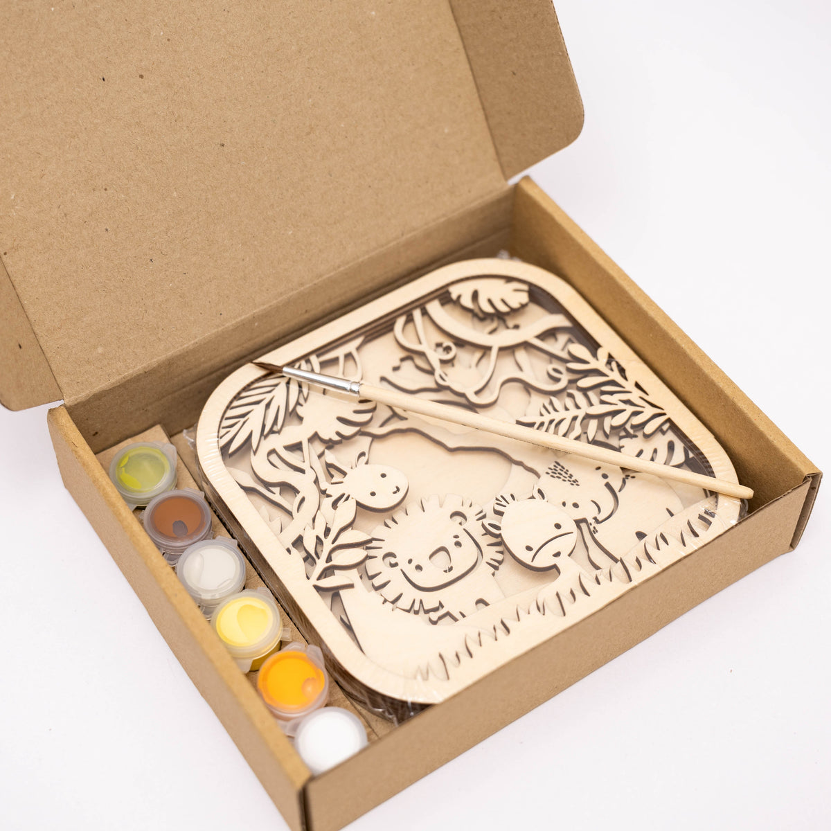 Wooden 3D DIY Painting Kit Safari (B2B)