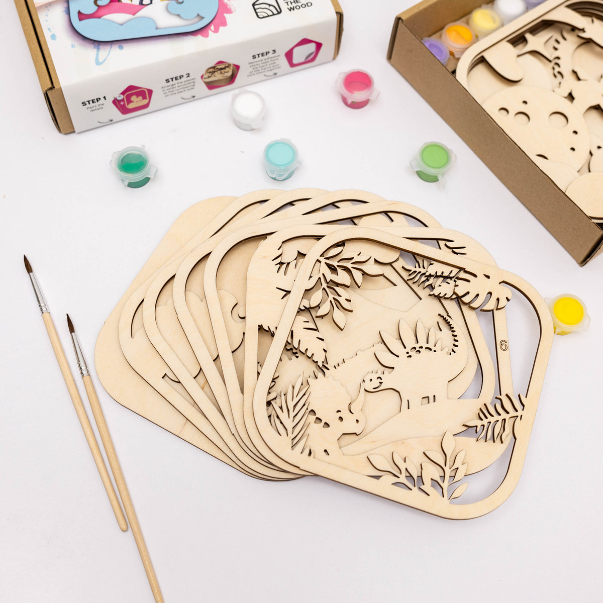 Wooden 3D DIY Painting Kit Dinosaur (B2B)