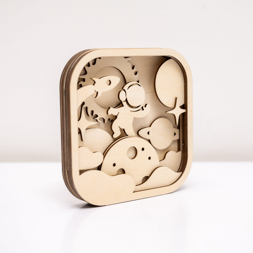 Wooden 3D DIY Painting Kit Space (B2B)