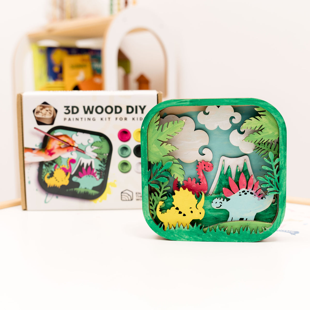 Wooden 3D DIY Painting Kit Dinosaur (B2B)