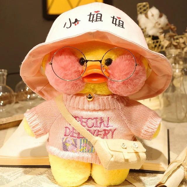 Lalafanfan Yellow Duck Plush Toy 30cm (11.8 Inches)