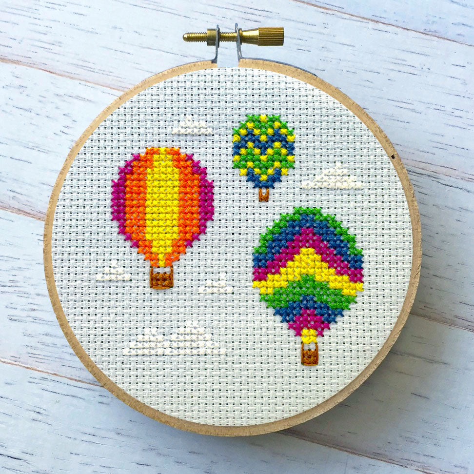 Hot Air Counted Cross Stitch Kit