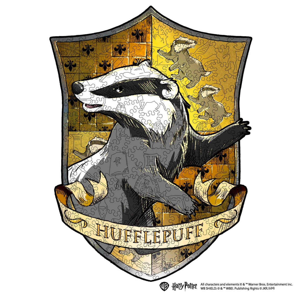 Wooden jigsaw puzzle Harry Potter Hufflepuff™ Gameplay (B2B)