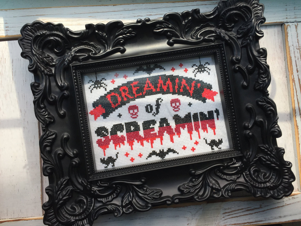 Dreamin' of Screamin' Counted Cross Stitch DIY KIT