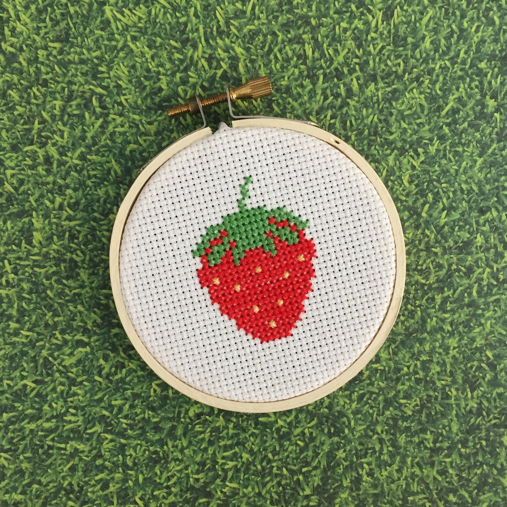 Strawberry Counted Cross Stitch DIY Kit