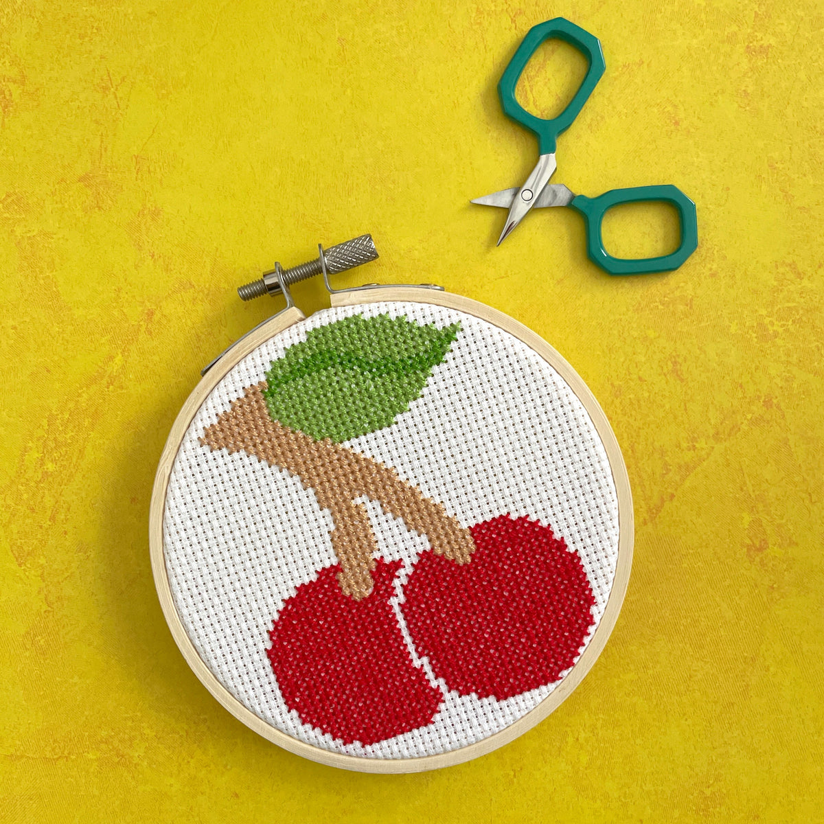 Cherries by Mary Engelbreit Counted Cross Stitch DIY KIT