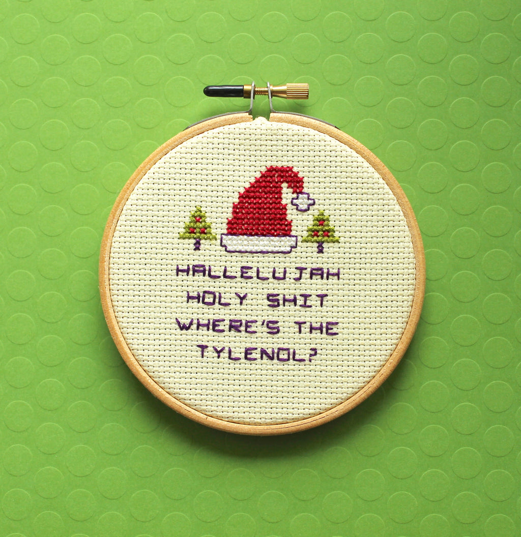 Christmas Holiday Counted Cross Stitch DIY Kit Beginner
