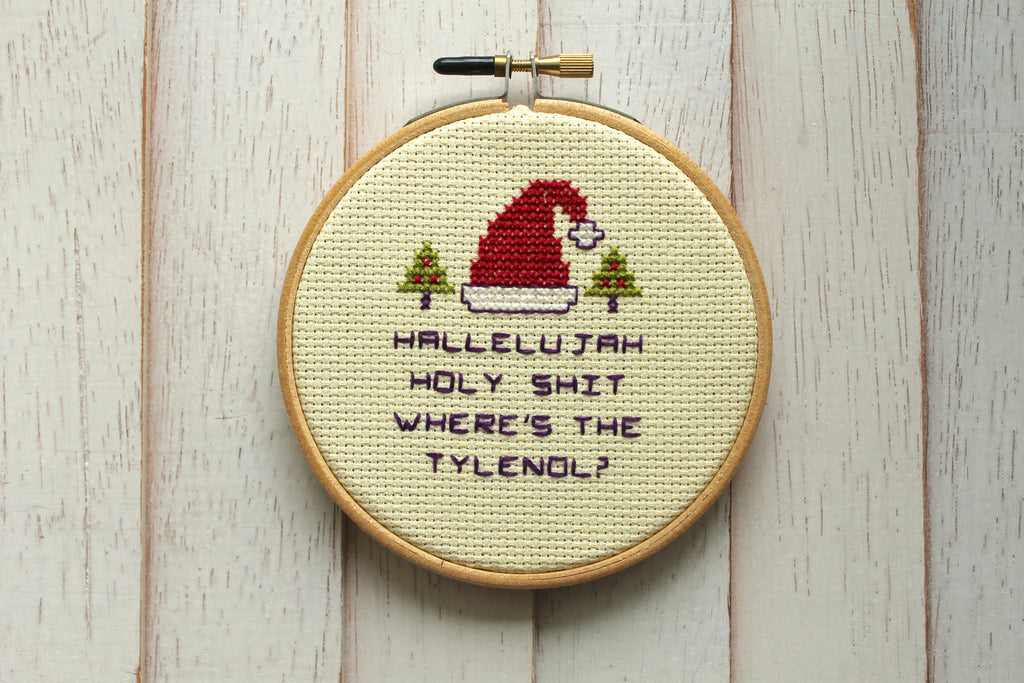 Christmas Holiday Counted Cross Stitch DIY Kit Beginner
