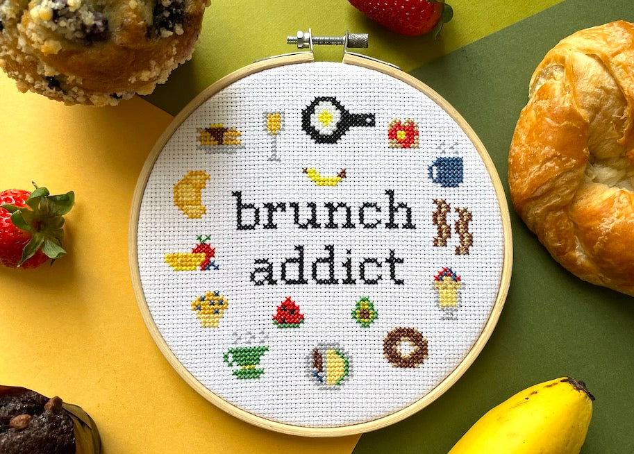 Brunch Addict Counted Cross Stitch Kit