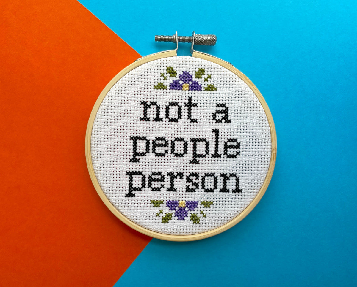 Not a People Person Cross Stitch Kit