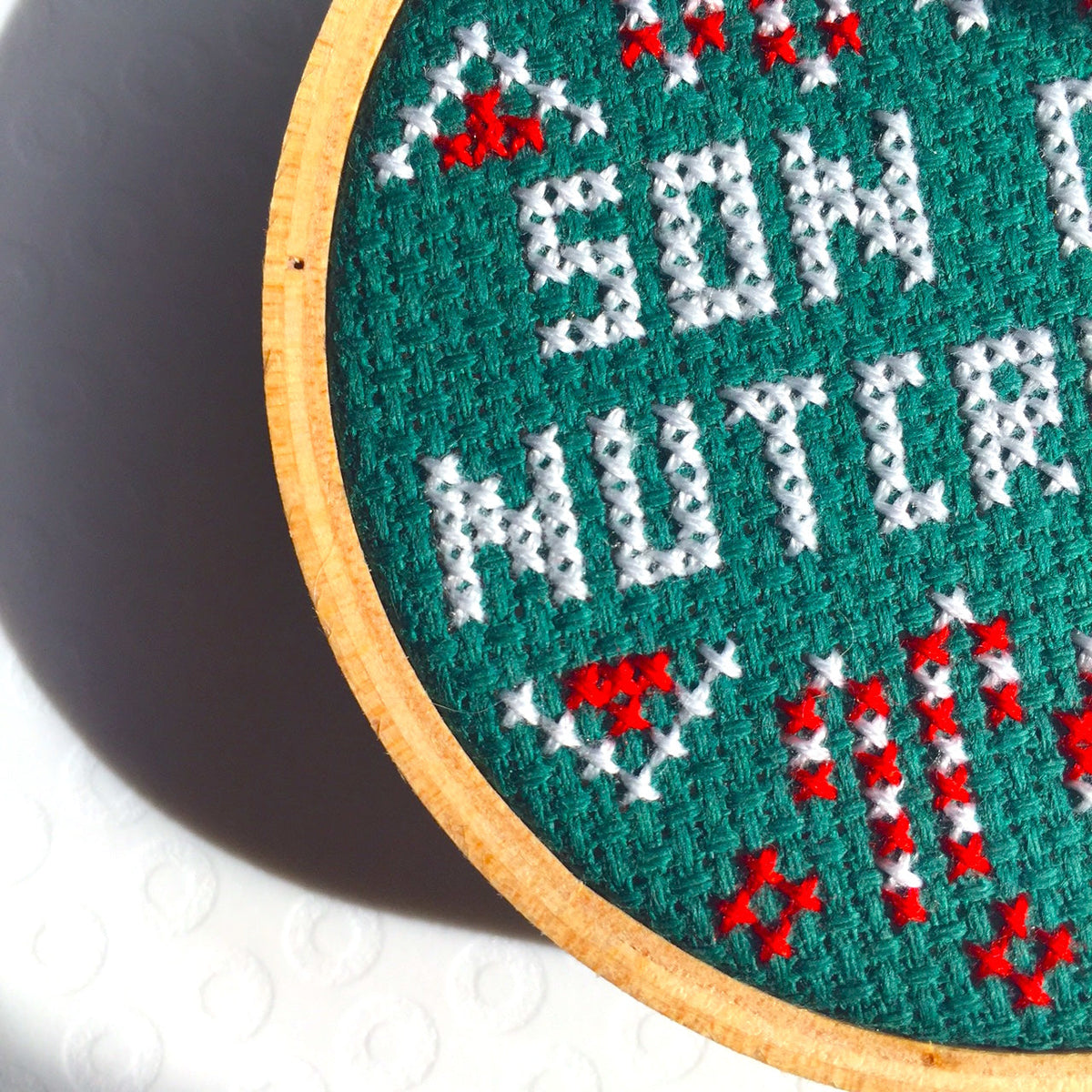 Son of a Nutcracker Ornament Counted Cross Stitch DIY KIT Beginner