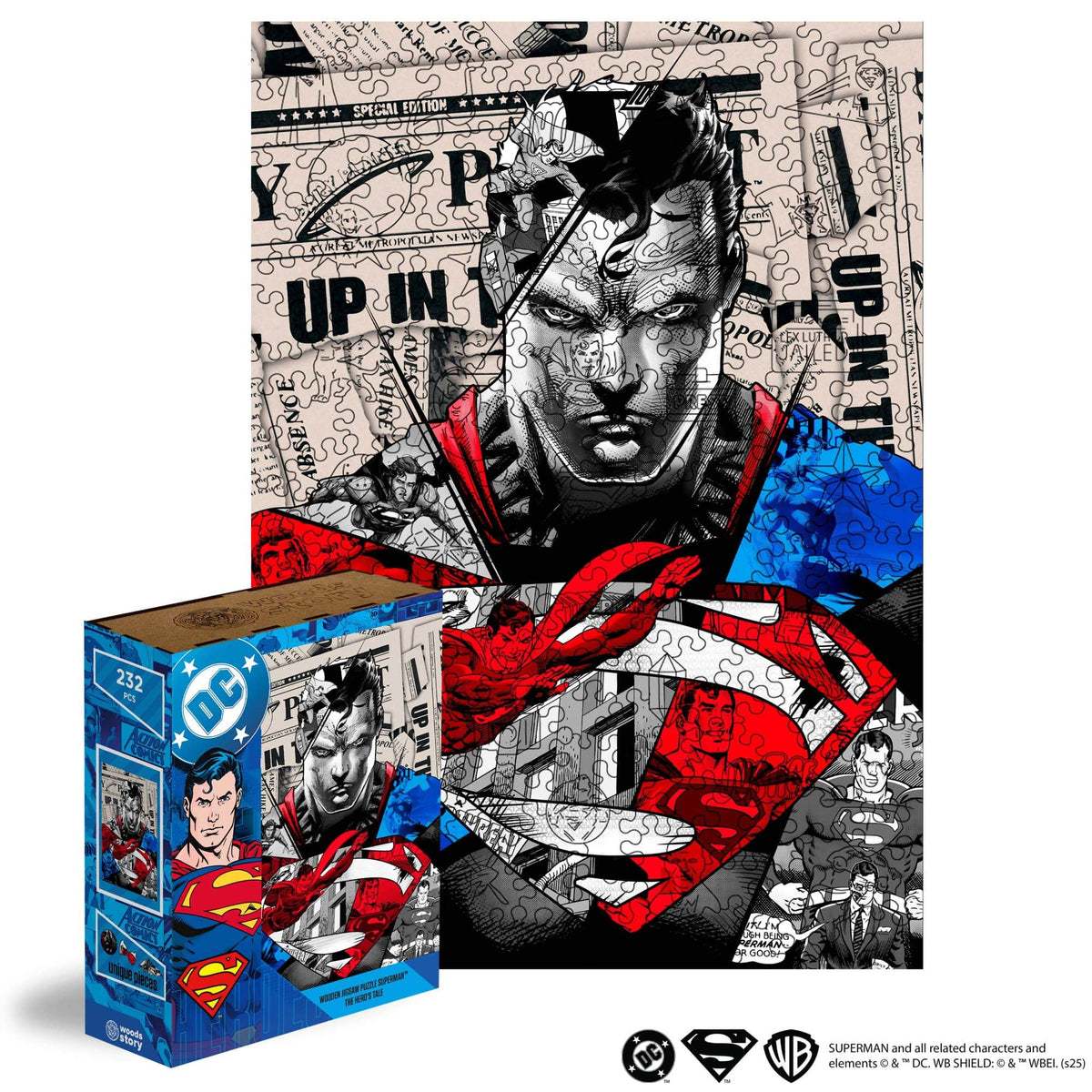 Wooden jigsaw puzzle DC Superman™ – Heroic Legacy (B2B)