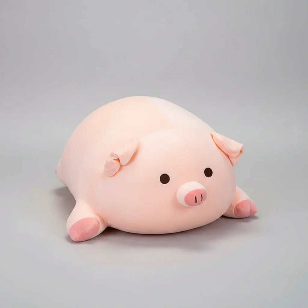 Kawaii Pink Piglet Plush Toy – Soft Stuffed Pig Sleeping Pillow in Open & Close Eye (40–80cm)