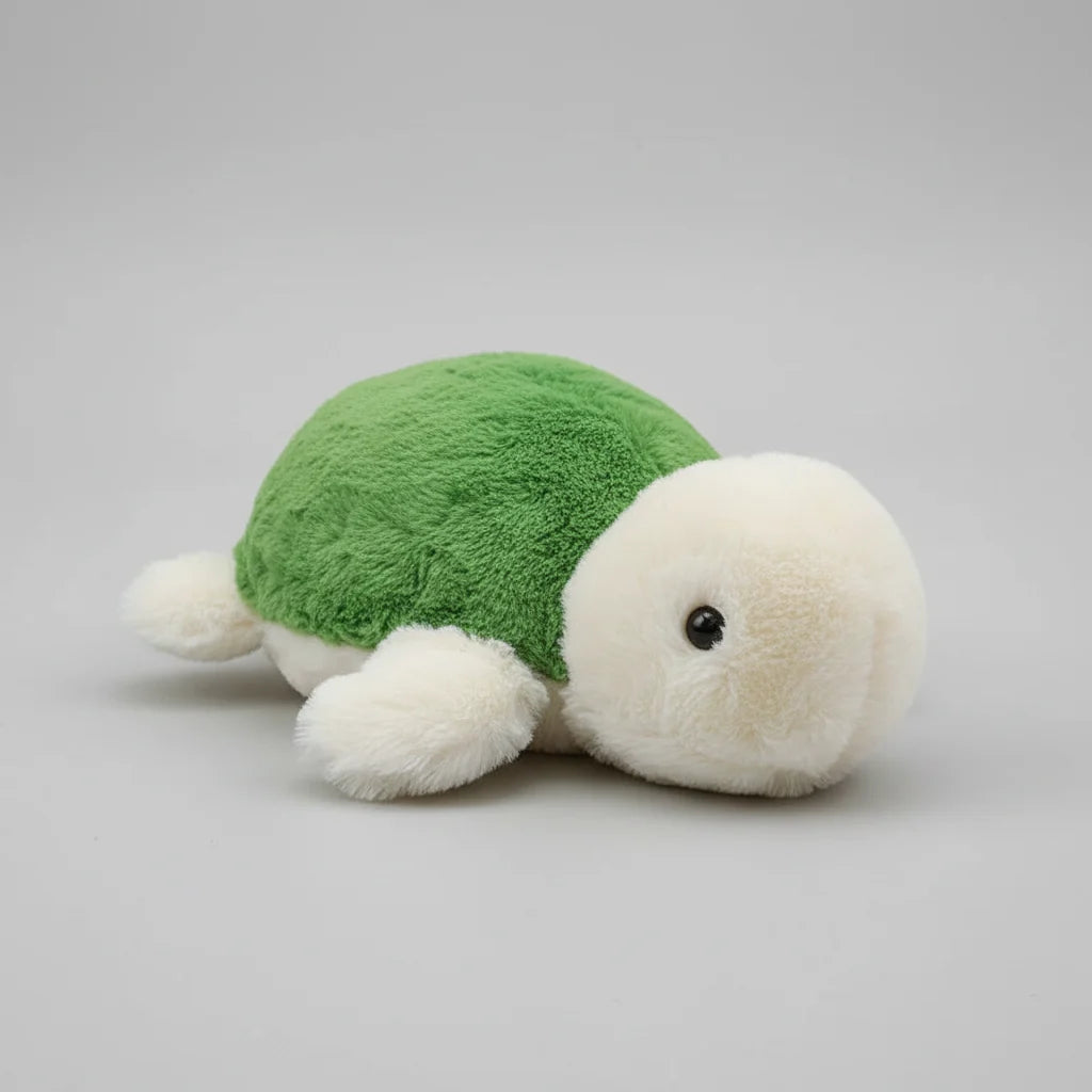 Kawaii Tortoise Plush Pillow – Soft Stuffed Sea Turtle Cushion in Green & Pink (25–60cm)