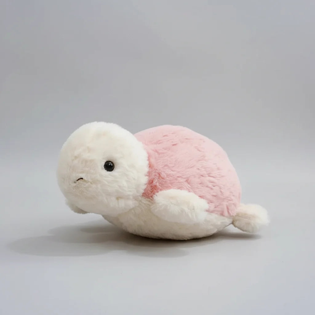 Kawaii Tortoise Plush Pillow – Soft Stuffed Sea Turtle Cushion in Green & Pink (25–60cm)