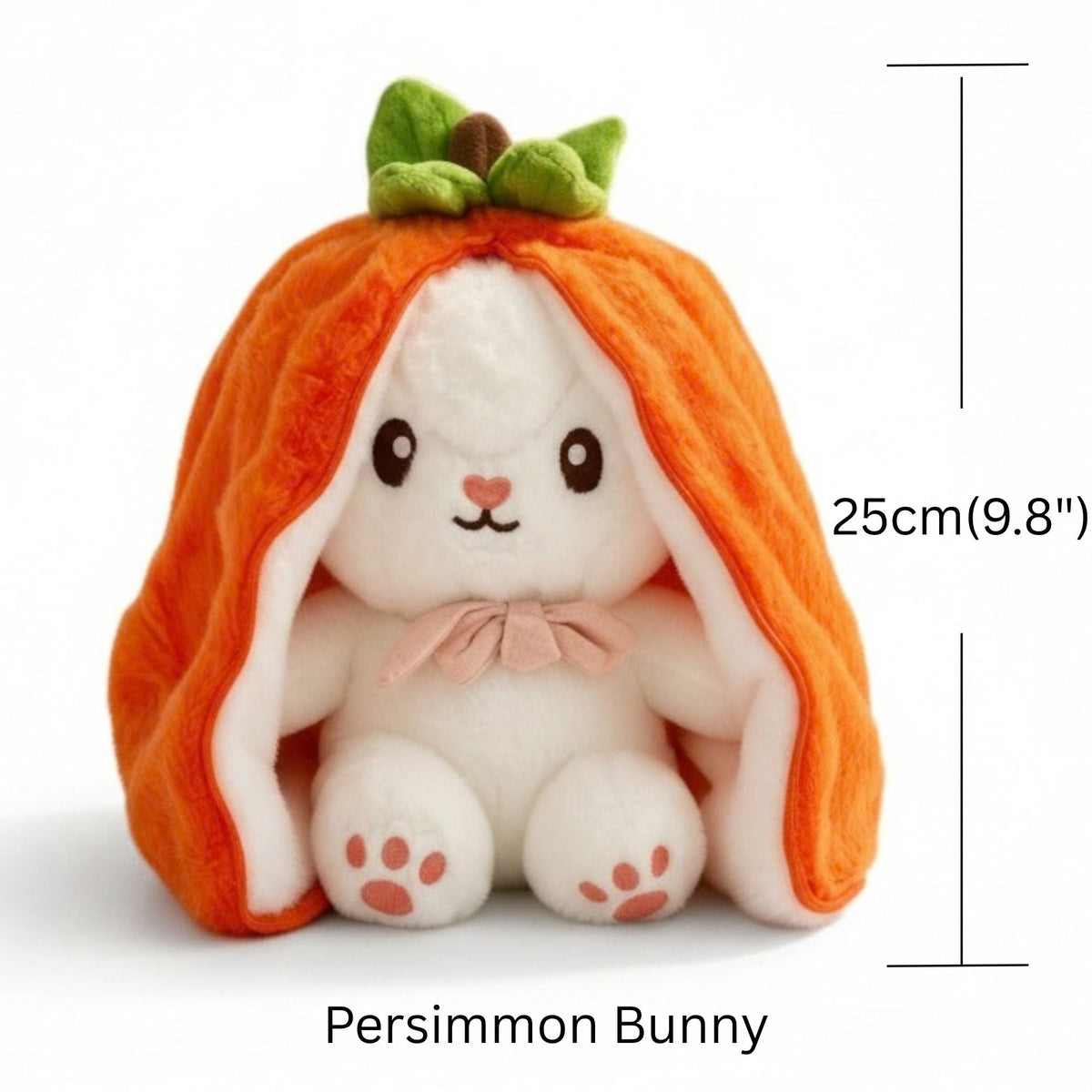 Reversible Strawberry Bunny Plush Toy Soft Polyester Kids Easter Basket Stuffer Gift Birthday Surprise for Girls and Boys