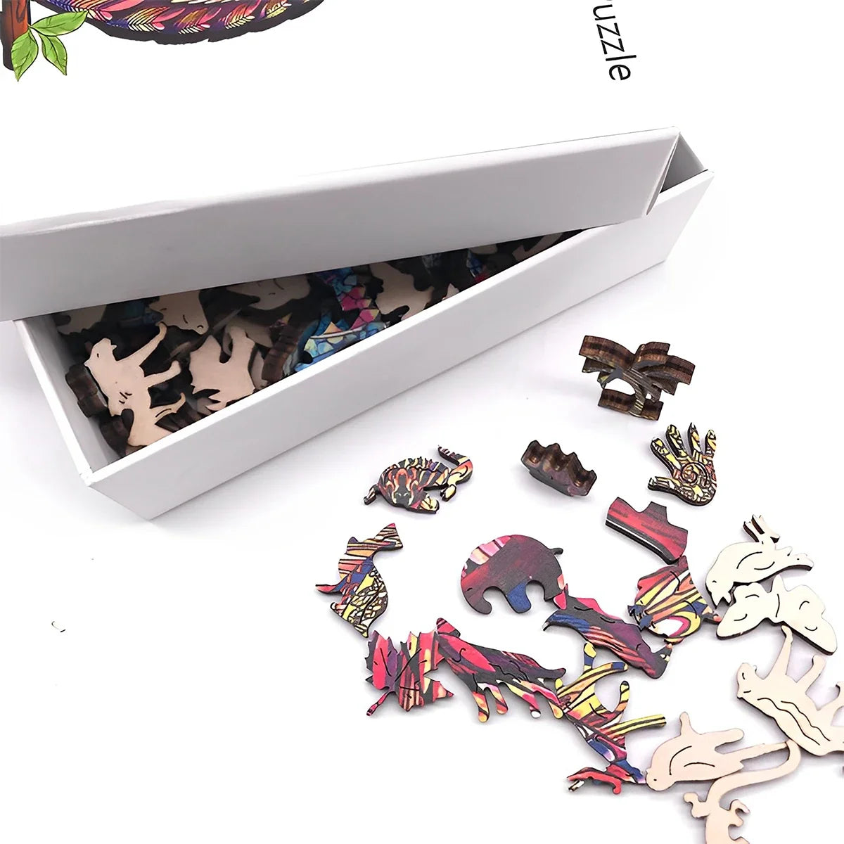 Unique Cat Pattern Wooden Puzzle, Irregular Animal Shapes, Leisure Toy, Gift for Halloween, Christmas, Birthday