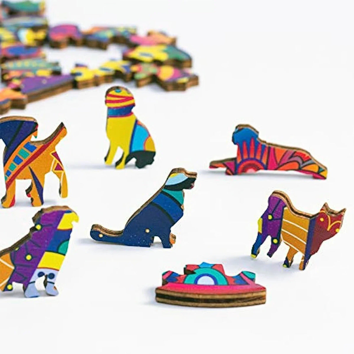 Unique Cat Pattern Wooden Puzzle, Irregular Animal Shapes, Leisure Toy, Gift for Halloween, Christmas, Birthday
