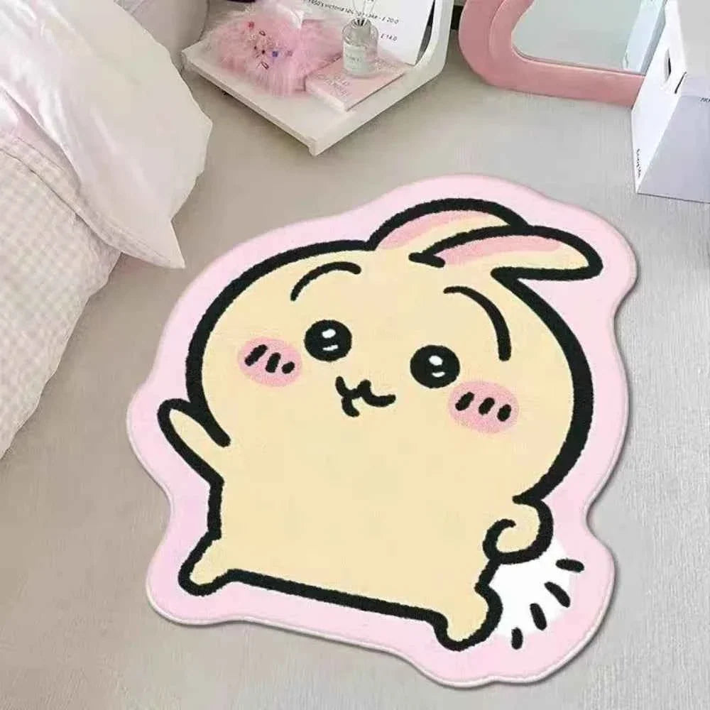 Chiikawa Hachiware Usagi Plush Area Rug - Non-Slip