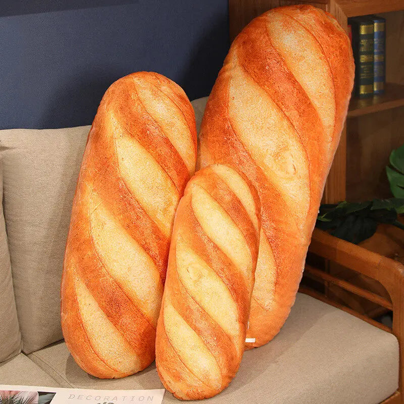 French Bread Plush Pillow Stuffed Food Cushion