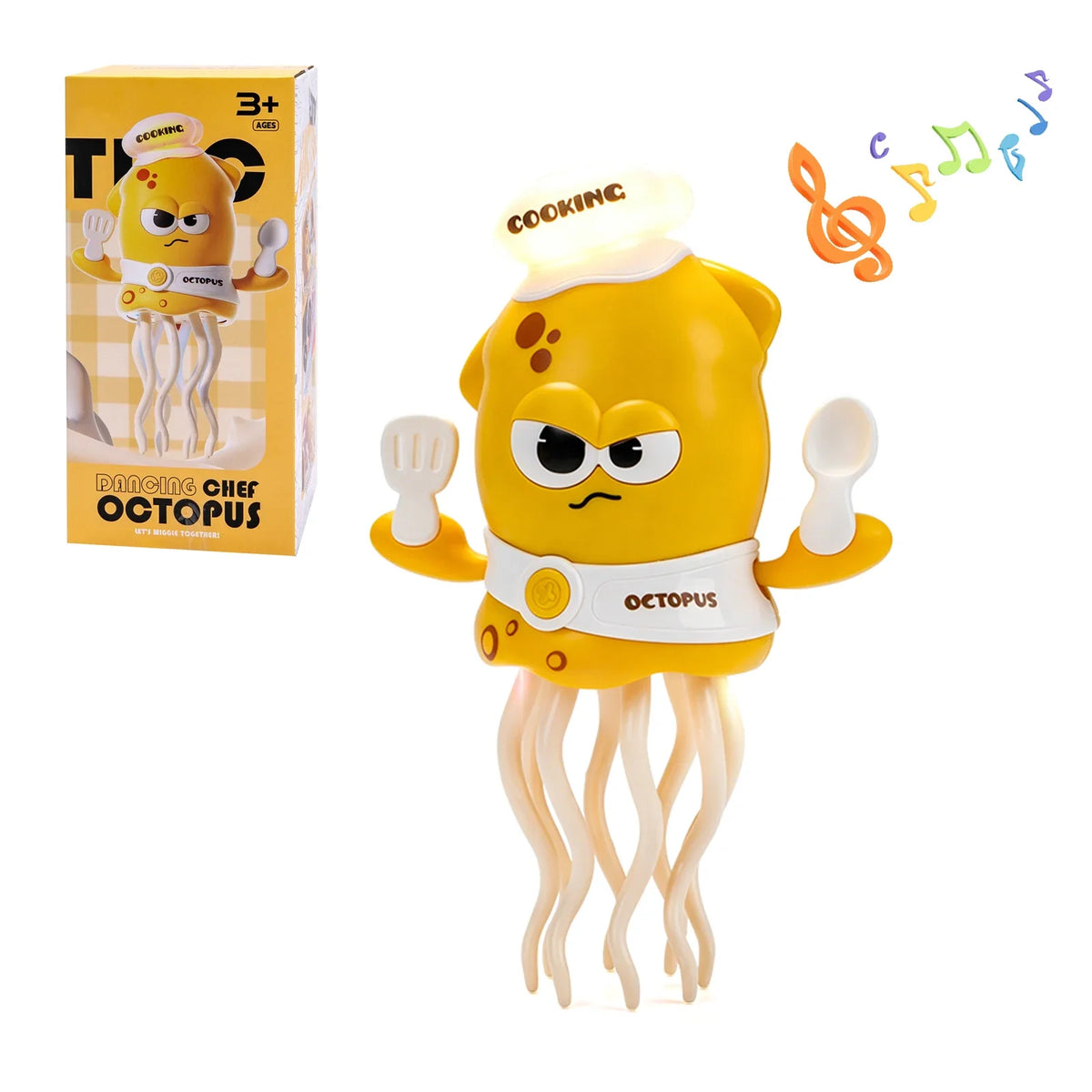 Kawaii Electronic Dancing Squid Toy – LED Light & Music Interactive Robot Lantern (7 Colors)