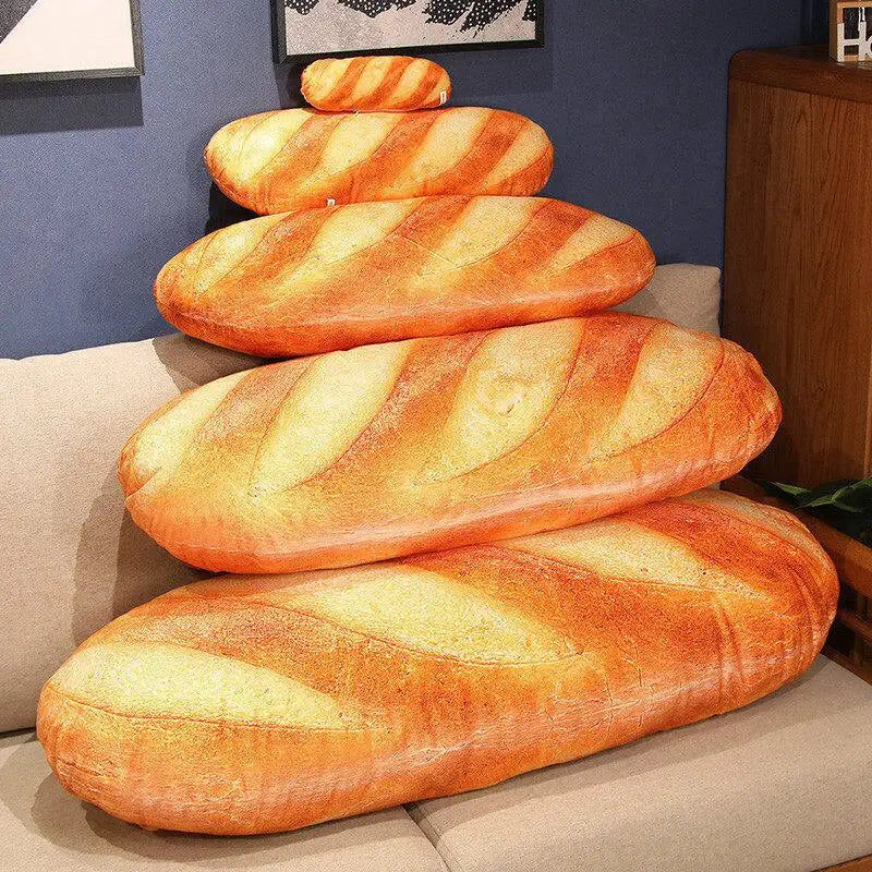 French Bread Plush Pillow Stuffed Food Cushion
