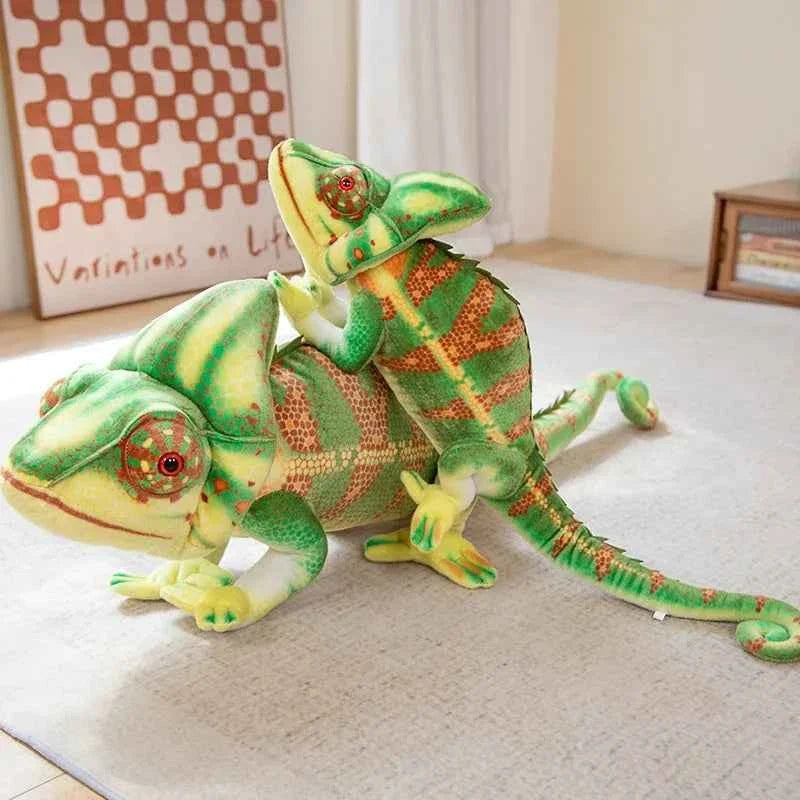 Giant Realistic Chameleon Plush Toy – Long Stuffed Animal Pillow