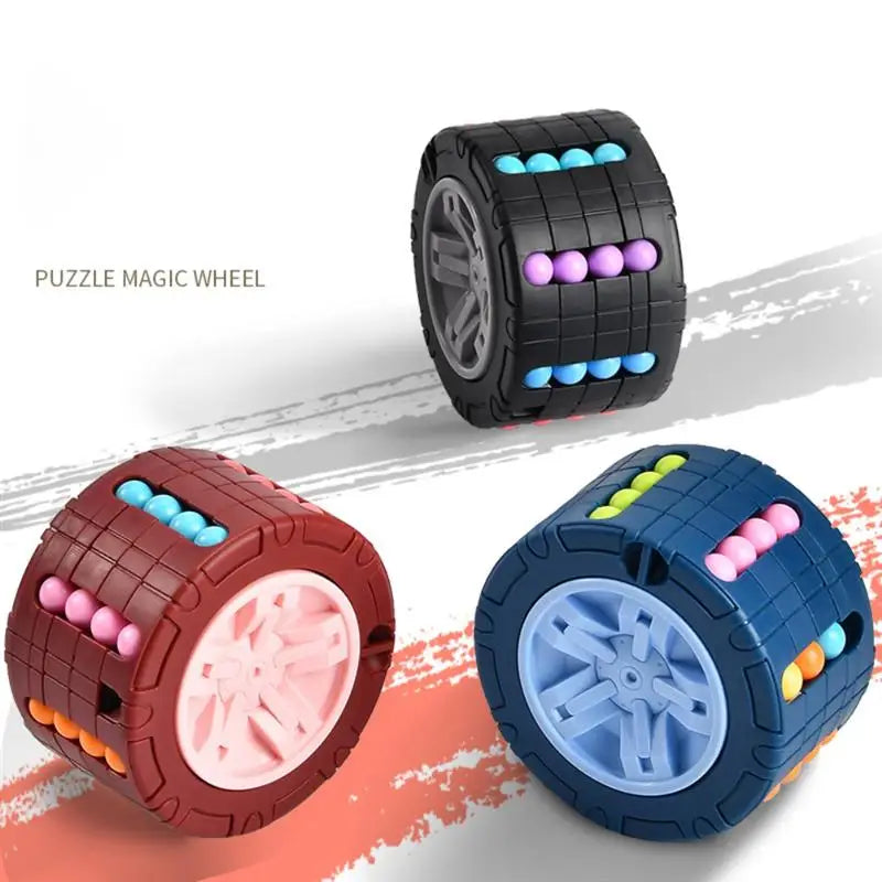 3D Cylinder Cube Toy – Magical Bean Gyro Slide Puzzle Educational Montessori Toy for Kids