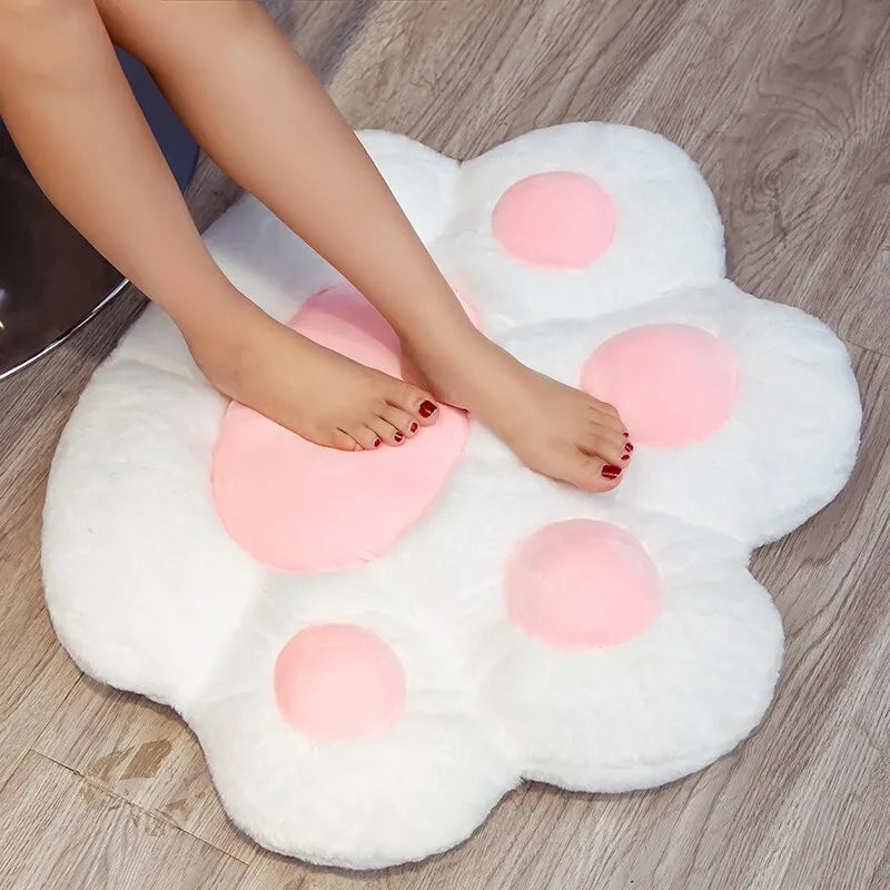 Kawaii Cat Paw Plush Toy Floor Cushion 70 x 60 cm (27.6 x 23.6 in) Cute Soft Stuffed Chair Sofa Butt Pad for Home Office