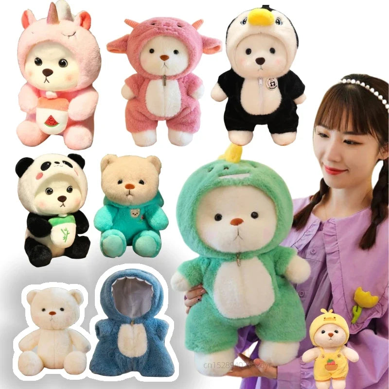 Kawaii Green Jointed Bear Panda Plush Toy