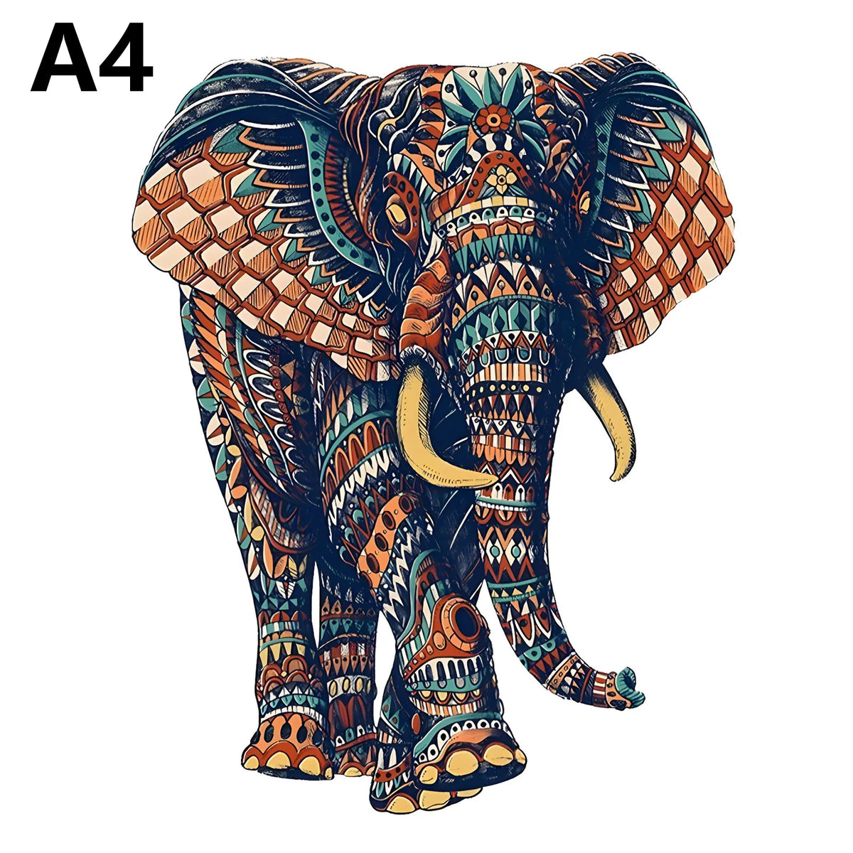 Elephant Wooden Puzzle – Irregular Animal Shapes for Adults Stress Relief and Gift