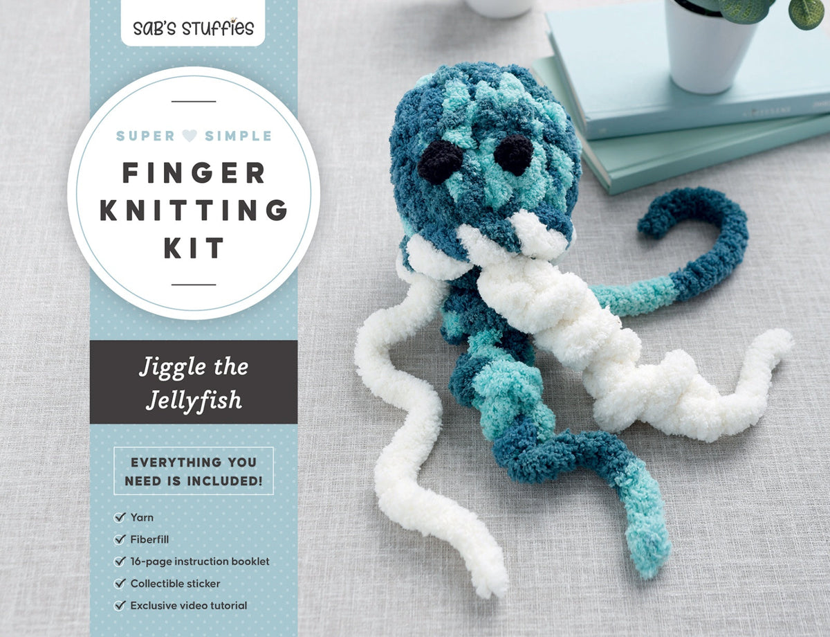 Super Simple Finger Knitting Kit Jiggle the Jellyfish