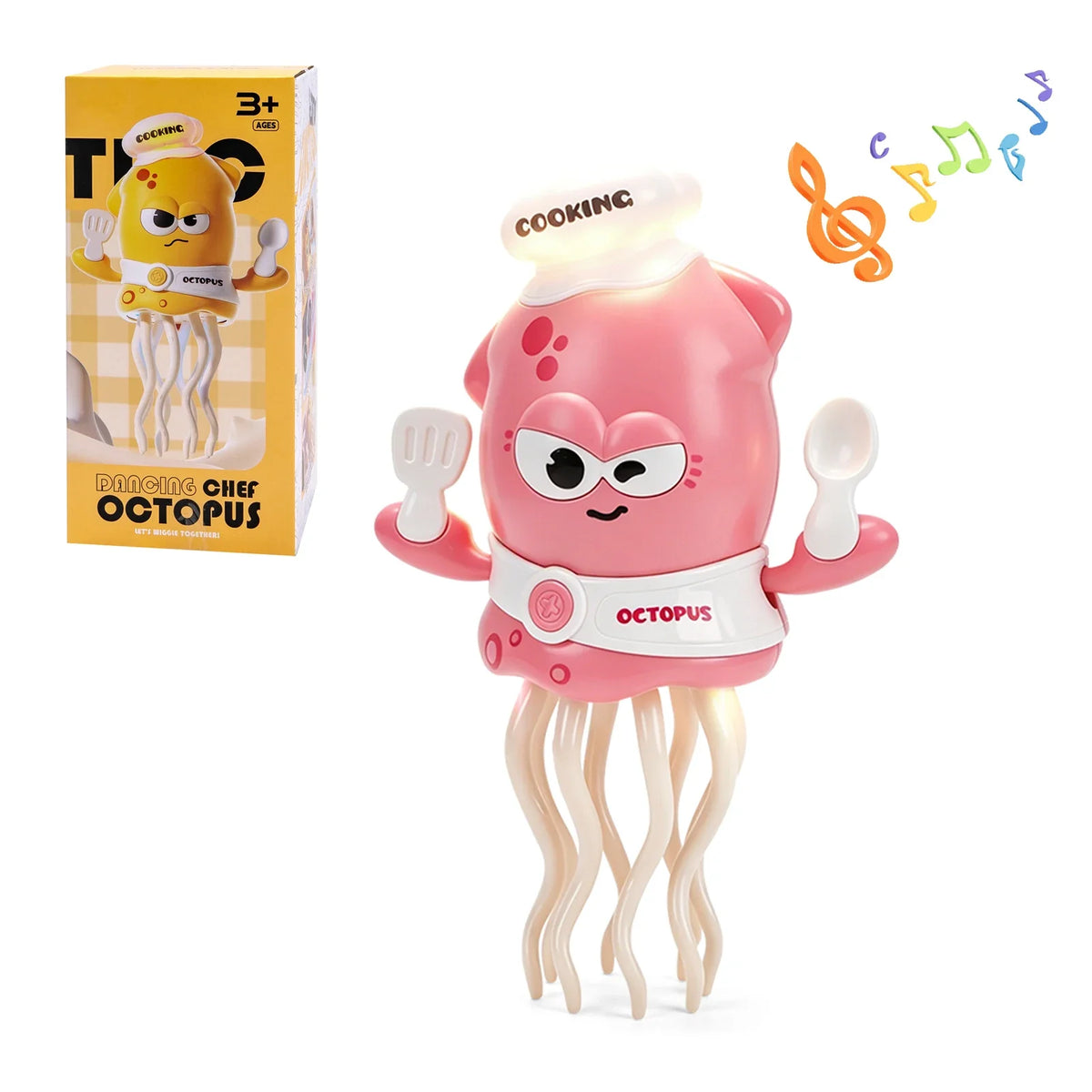 Kawaii Electronic Dancing Squid Toy – LED Light & Music Interactive Robot Lantern (7 Colors)