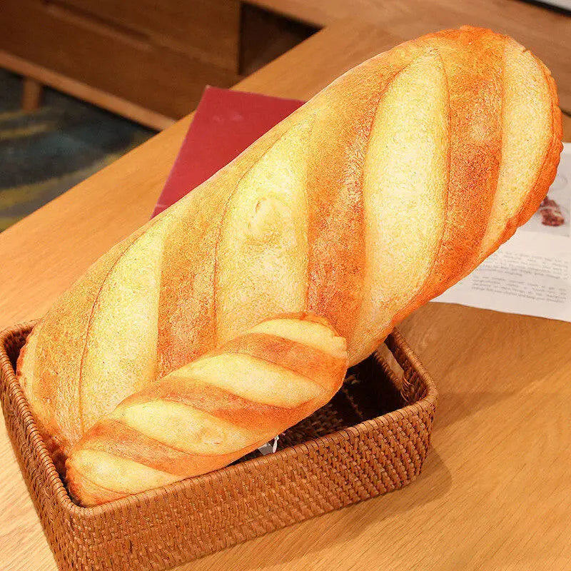 French Bread Plush Pillow Stuffed Food Cushion