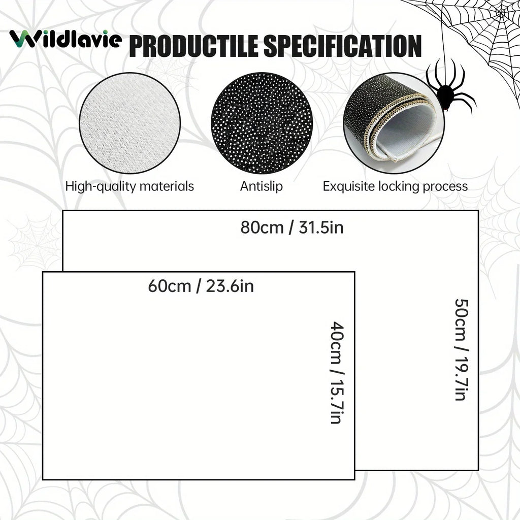 VIKAMA Welcome Mat Gray Outdoor Carpet Black Cat Carpet Crystal Velvet Non-Slip Mat Rug For Bedroom Living Room Carpet