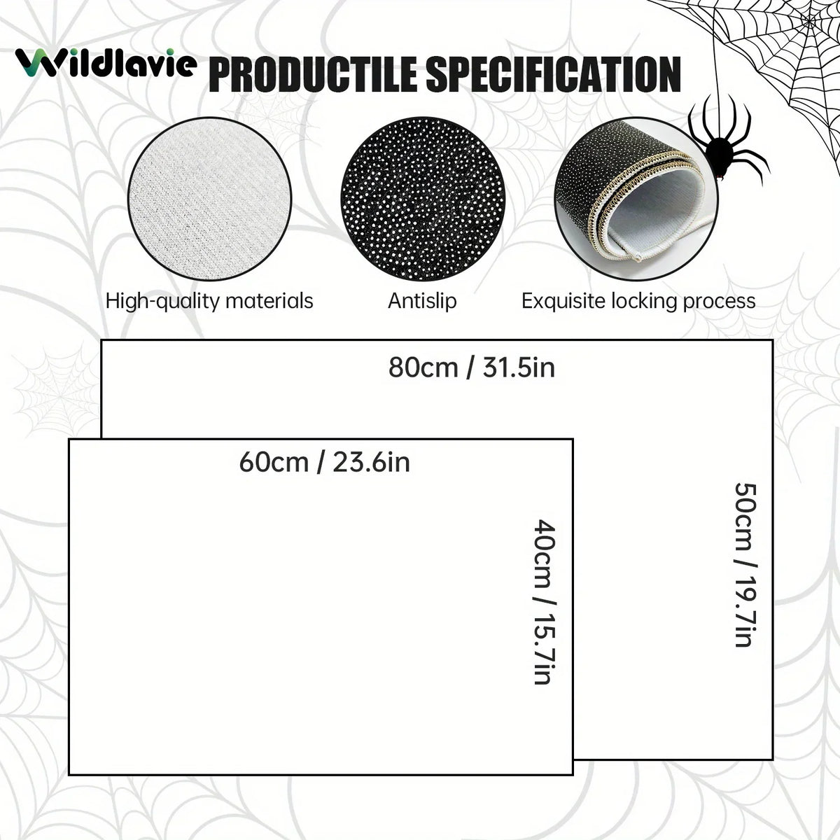 VIKAMA Welcome Mat Gray Outdoor Carpet Black Cat Carpet Crystal Velvet Non-Slip Mat Rug For Bedroom Living Room Carpet