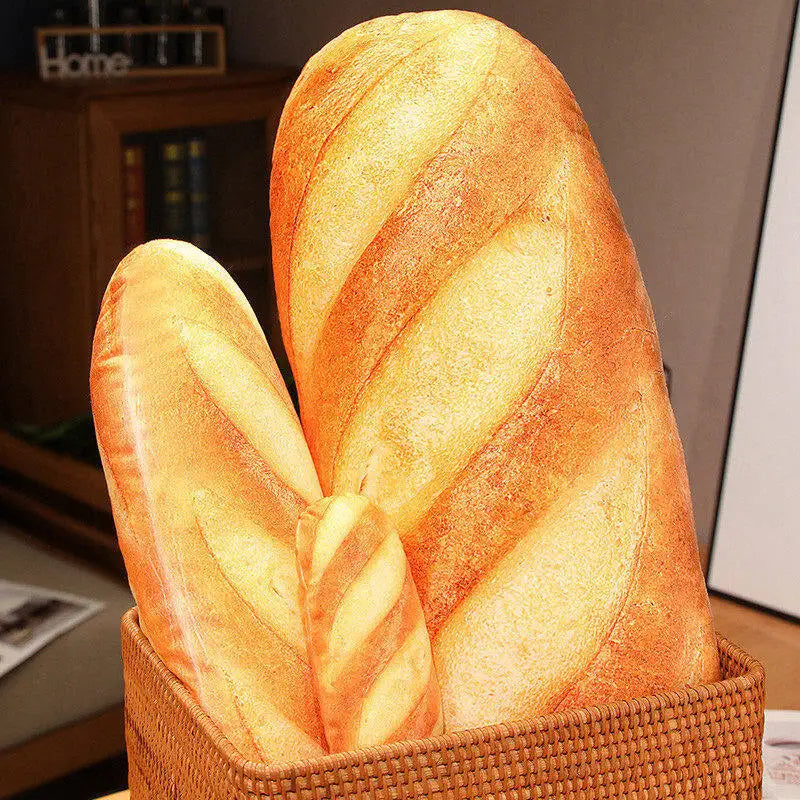 French Bread Plush Pillow Stuffed Food Cushion