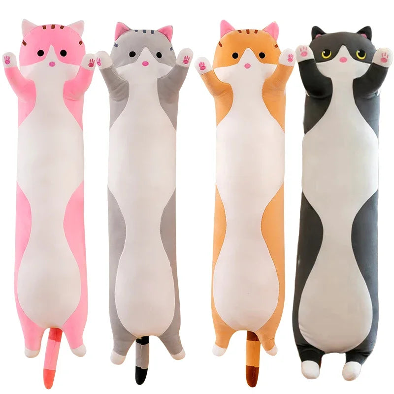 Cat Plush Toy Pillow 50cm (19.5 Inches) – Pink Brown Grey