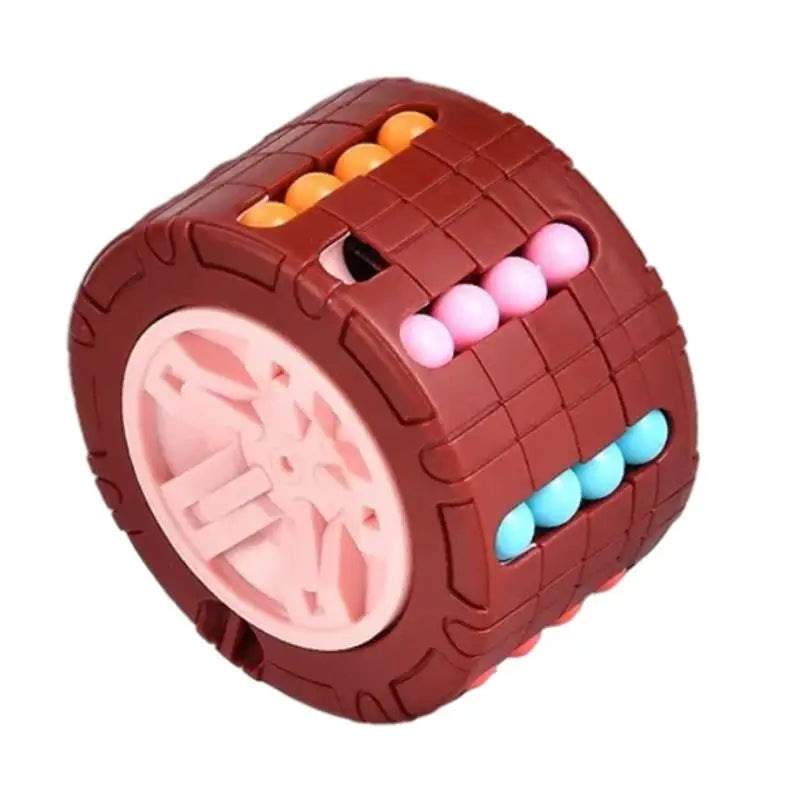 3D Cylinder Cube Toy – Magical Bean Gyro Slide Puzzle Educational Montessori Toy for Kids