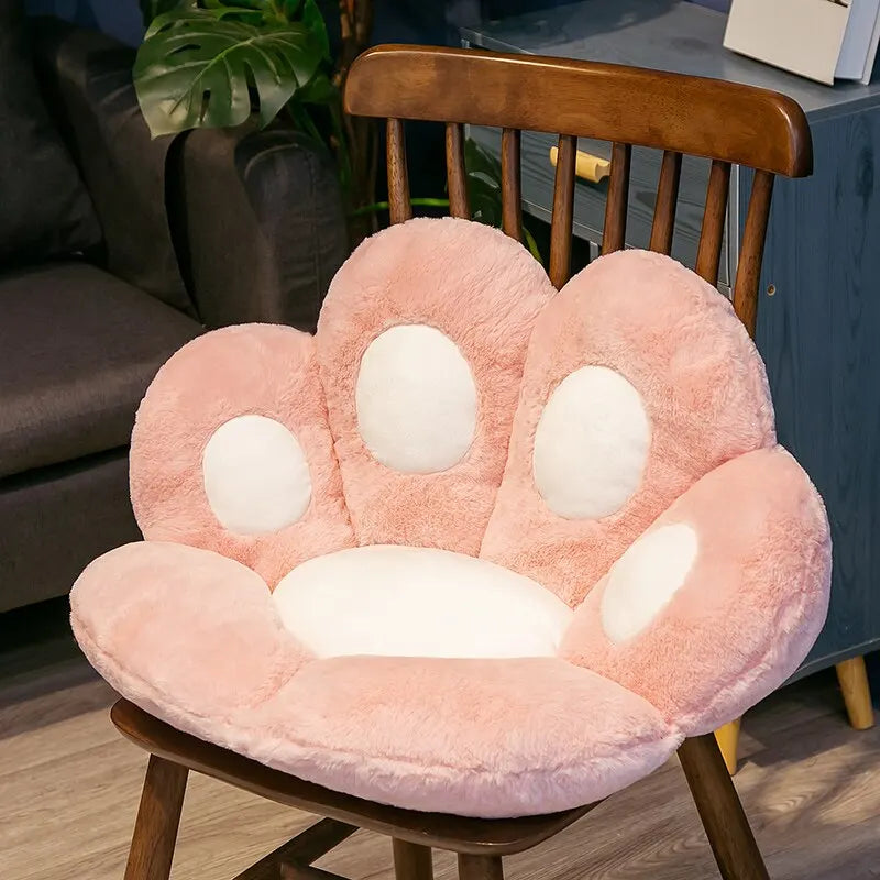 Kawaii Cat Paw Plush Toy Floor Cushion 70 x 60 cm (27.6 x 23.6 in) Cute Soft Stuffed Chair Sofa Butt Pad for Home Office