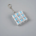 LED Light Up Keychain Keyboard Fidget Toy | Clickable Stress Relief Keychain