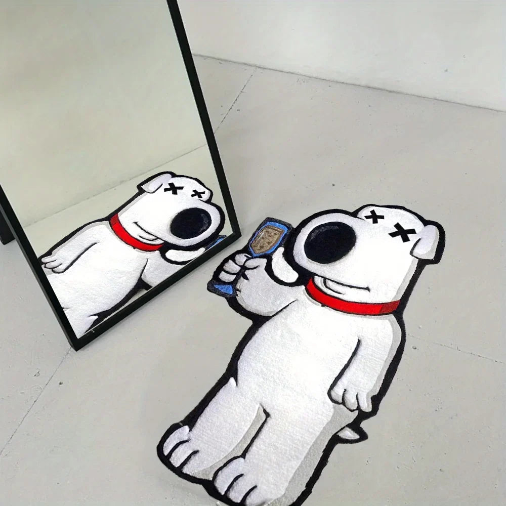 VIKAMA Cartoon Bear Carpet Irregular Carpet Full Body Mirror Carpet Rug For Bedroom Live Room Soft Bedside Rug Home Decoration