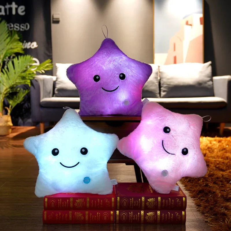 Luminous Star Plush Pillow 24x22cm (9.4x8.7 Inches) LED Light